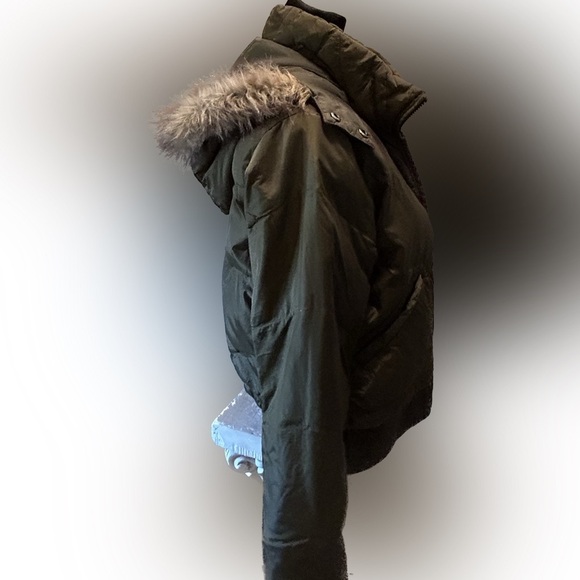 Levis coat Women’s Duck Down Faux Fur Hooded Parka Jacket L u2K - Picture 2 of 8